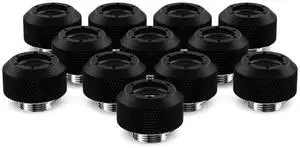 PrimoChill 1/2in. Rigid RevolverSX Series Fitting - 12 Pack - TX Matte Black