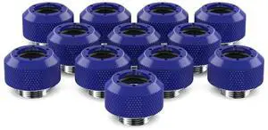 PrimoChill 1/2in. Rigid RevolverSX Series Fitting - 12 Pack - True Blue