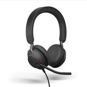 Jabra Evolve2 40 UC Wired Headphones, USB-A, Stereo, Black - Telework Headset for Calls and Music, Enhanced All-Day Comfort, Passive Noise Cancelling Headphones, UC-Optimized with USB-A Connection