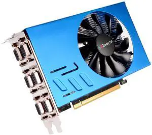 SRhonyra 6 Monitor Video Card VGA Outputs R7 350 Graphics Card 128-Bit GDDR5 2GB Multiple Displays Card 6VGA GPU PCIe 3.0x16 Bus Powered
