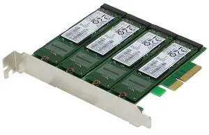 Sedna SE-PCIE-m2SSDx4-R-MA Interface Cards/Adapter M.2 Internal - Accessory (PCIe, M.2, PCIe 2.0, Black, Green, Box, 6 GB/s)