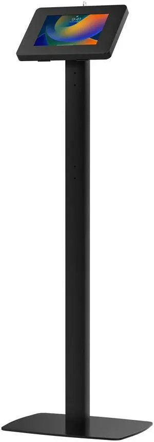 Thin Floor Stand - CTA Tall Standing 360 Degree Kiosk Display Tablet Holder - Charger Access & Lock for iPad mini A17 Pro & 1/2/3/4/5/6 - Samsung Tab A 8''