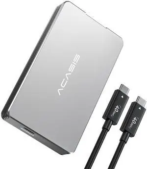ACASIS 40Gbps M.2 NVMe SSD Enclosure, Tool Free Installation, TBU 401 for M1 M2 Pro/Max,Compatible with thunderbolt3/4/5,USB4/3.2/3.1/3.0/2.0, Support SSD Size 2280/2260/2242/2230 B+M M-Key (TBU401)