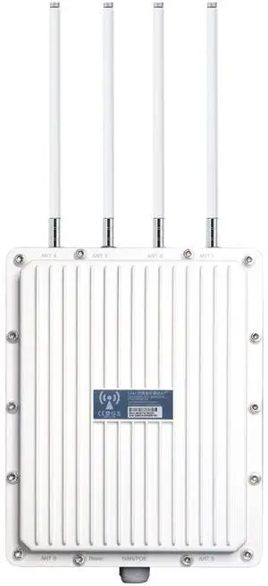 E-link Outdoor Antenna 2.4G 8dBi Omni Antenna 5.8G 12dBi Omni Antenna Omnibearing Wireless AP Antenna Fiber Glass Steel 5G WiFi Antenna High Gain 2Pcs 2.4G and 2Pcs 5.8G