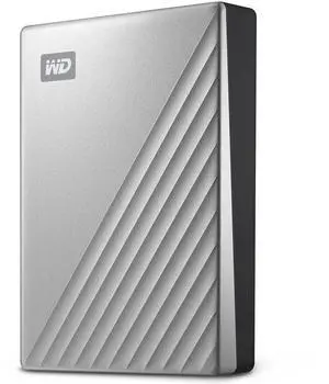 WD 2TB My Passport Ultra, Silver, Portable External Hard Drive, backup software with defense against ransomware, and password protection, USB-C and USB 3.1 - WDBC3C0020BSL-WESN