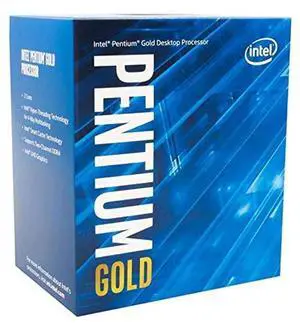 Intel(r) Pentium Gold G-6400 Desktop Processor 2 Cores 4.0 GHz LGA1200 (Intel(r) 400 Series chipset) 58W (BX80701G6400)