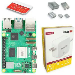 CanaKit Raspberry Pi 5 Basic Kit (8GB RAM | 32GB SD Card)