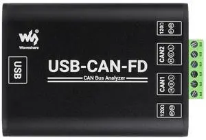 Waveshare Industrial Grade CAN/CAN FD Bus Data Analyzer, USB to CAN FD Adapter, CAN/CAN FD Bus Communication Interface Card, CAN/CAN FD Protocol Data Analyzer