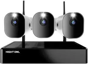 Night Owl 10 Channel Bluetooth Video Home Security Camera System with 3 Battery Powered 1080p HD Wire Free Indoor/Outdoor Cameras with 2-Way Audio and 1TB Hard Drive (Expandable up to 10 Cameras)