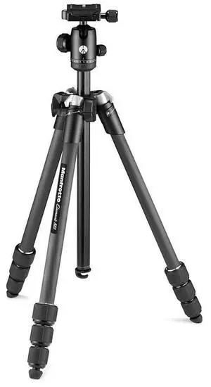 Manfrotto Element MII Mobile Bluetooth 4-Section Carbon Fiber Traveler Tripod, Black