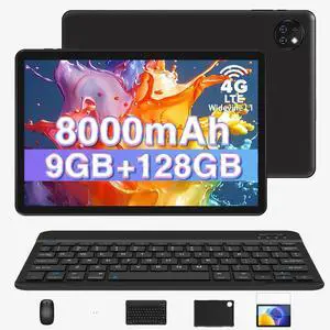 DOOGEE T10W Android Tablet with Keyboard,4G LTE Tablets,Octa-Core,10 InchAndroid 14 Tablet,8000mAh Battery,128GB/1TB TF, Dual Camera,Face Unlock/OTG/GPS