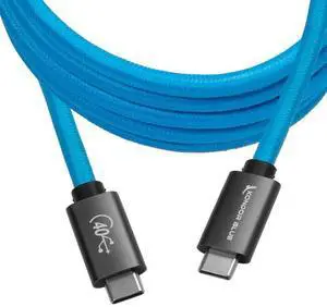 KONDOR BLUE | 6' USB 4.0 Type C Cable Blazing 40Gb/s Speeds 5A 100W | Charging & Data Transfer USB-C Cable | Thunderbolt 4 Compatible | Blue
