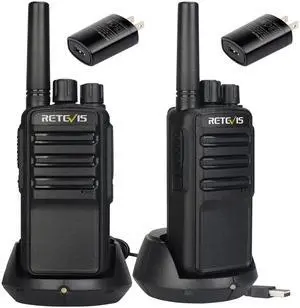 Retevis NR10 Portable 2 Way Radios,Noise Cancelling Two Way Radio USB-C Charging,VOX,License Free Walkie Talkies for Road Trip Camping Hiking(2 Pack)