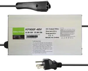 aunstarwei 15 AMP Golf Cart Charger for 48 Volt EZGO RXV & TXT with 3 Pin Triangular Plug-Lead Acid Battery