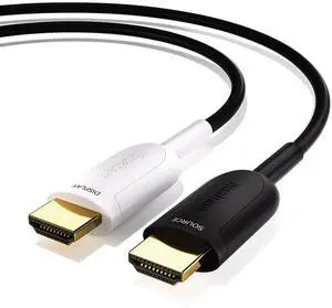 huaham 10K 8K Fiber Optic HDMI Cable 25ft, 48Gbps Ultra High Speed HDMI 2.1 Cable 8K@60Hz 4K@120Hz, Support eARC RTX 3090 HDCP 2.2&2.3 Dolby Compatible with PS5, Xbox Series X, Roku/Fire/LG TV/Blu-ray