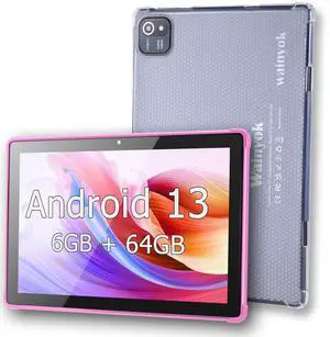 Wainyok Kids Tablet, 6GB + 64GB, 1TB Expandable, Octa-Core, Dual Camera, 10.1 Inch 1280x800 IPS Screen Toodler Tablet, 5000mAh Battery, Educational Games Parental Control, Android Tab for Kids