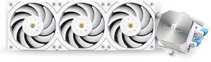 Thermalrlght Frozen Edge 360 White CPU Liquid Cooler,Efficient PWM Controlled Pump 3300RPM,120mm PWM Fan,Water Cooling Computer Parts,for AMD AM4/AM5,Intel 1150/1151/1200/2011/1700,Computer AIO Cooler