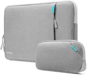 tomtoc 360 Protective Laptop Sleeve Set for 13-inch MacBook Air M4/A3240 2025, M3/A3113, M2/A2681 M1/A2337, 13-inch MacBook Pro M2/A2686 M1/A2338, Water-Resistant Laptop Case with Accessory Pouch