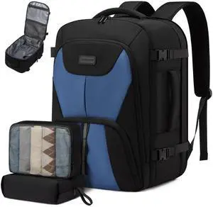 LOVEVOOK Travel Carry on Backpack for Men Women, Expandable 40L Extra Large Carry on Backpacks for Airplanes with 2 Packing Cubes,TSA Personal Item Travel Bag fits 17" Laptop,Travel Essentials