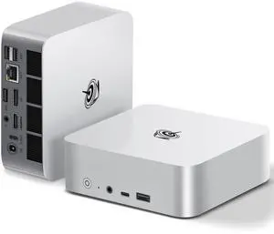 Beelink SER8 Mini PC, AMD Ryzen 7 8745HS(8C/16T, up to 4.9GHz), 32G DDR5 RAM 1TB PCIe4.0 SSD, Mini Gaming Computer Support 4K Triple Screen Display/WiFi6/BT5.2/2.5G LAN/USB4