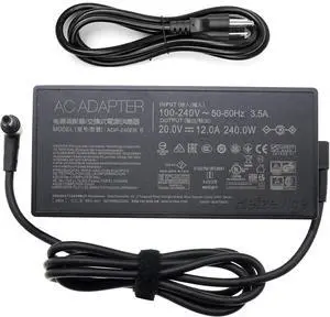 20V 12A 240W ADP-240EB B Laptop AC Adapter for ASUS ROG 15 GX550LXS RTX2080 S15 S17 G15 G513 GX550LXS RTX2080 G733QM G733QR G733QS G733QSA RTX2080 Power Supply Charger