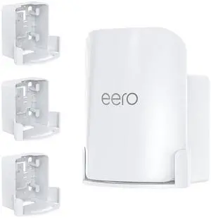 Wall Mount for eero Pro 7 Tri-band Mesh Wi-Fi 7 Router  Space-Saving Holder with Cable Management, Easy to Install Includes Screws, Compatible Only with eero Pro 7 for Wall & Outlet Mounting (3 Pack)
