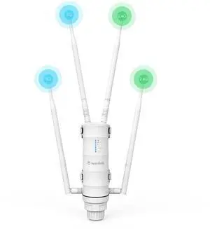 AC1200 Outdoor WiFi Range Extender, WAVLINK Weatherproof Outdoor Access Point with POE, High Power Long Range WiFi Extender Signal Booster, Dual Band 2.4/5GHz, Support WiFi AP/Repeater/Router Mode.