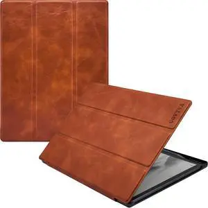 GOVTVA Protective Folio Case for iFLYTEK AINOTE Air 2, Ultra-Thin Lightweight Trifold Protective Cover with Built-in Pen Holder Auto Sleep/Wake for AINOTE Air2 Tablet 8.2 inch (Brown)