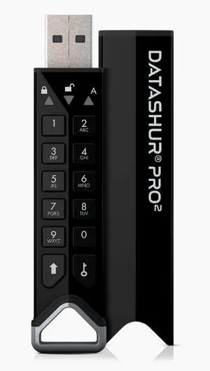 iStorage datAshur PRO2 4 GB | Secure Flash Drive | FIPS 140-2 Level 3 Certified | Password protected | Dust/Water-Resistant