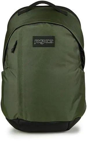 JanSport Station Pack  Large Backpack with Side Access Padded Laptop Sleeve, Dual Water Bottle Pockets, and Organizer Loft Pocket, Cargo Green