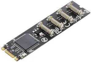 IOCrest 4 Port RS-232 DB9 Serial M.2 B+M Key Controller Card SY-PEX15072 (PCIe x1, Linux Compatible)