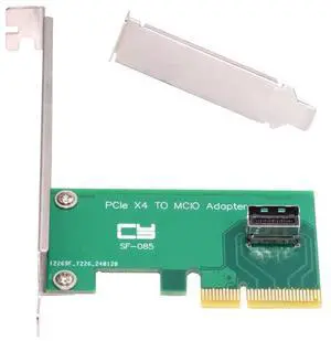 Cablecc PCI-Express 5.0 4.0 4X to MCIO Mini Cool Edge IO Female Host Adapter for PCIe Nvme U.2 SSD