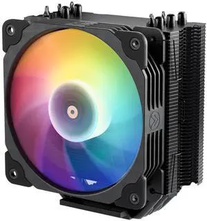 Vetroo V5 CPU Air Cooler with 5 Heat Pipes 120mm FDB PWM Processor Cooling for Intel LGA 1851/1700/1200/115X AMD AM5/AM4, Addressable RGB Lights Sync - Black