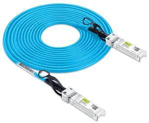 10Gtek [Blue Colored 10G SFP+ DAC Cable - Twinax SFP Cable for Cisco SFP-H10GB-CU5M, Ubiquiti UniFi, D-Link, Supermicro, Netgear, Mikrotik, Fortinet, 5-Meter(16.4ft)