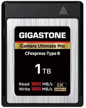 GIGASTONE 1TB Camera Ultimate Pro CFexpress Card Type B Memory Card, XQD Type, High Speed up to 1800MB/s Read, 1600MB/s Write, Raw 8K Video Recording for DSLR Canon Nikon Sony Panasonic Camera
