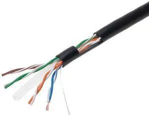 Cables Direct Online 500FT CAT6 Solid Cable 550Mhz Ethernet LAN UTP 23AWG RJ45 Network Copper Clad Aluminum Wire Bulk (Black)