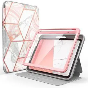i-Blason for iPad Mini 7 Case (A17 Pro 2024), iPad Mini 6 Case (2021) 8.3 inch, Full-Body Trifold with Built-in Screen Protector Smart Cover with Auto Sleep/Wake & Pencil Holder, Cosmo Series(Marble)