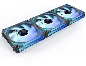 AsiaHorse COSMIQ 120mm PC RGB Fans Computer Case Fans, 5V 3-PIN Connector Daisy Chain PWM Cooling with Controller for Cases CPU Liquid Coolers (Black COSMIQ Forward, Black-3)