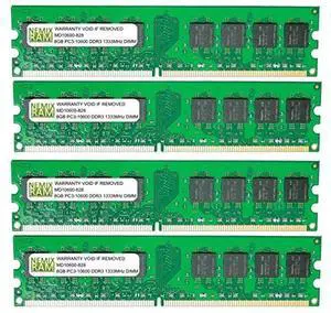 NEMIX RAM 32GB (4X8GB) DDR3 1333MHZ PC3-10600 2Rx8 1.5V 240-PIN Non-ECC UDIMM Unbuffered Desktop Memory KIT