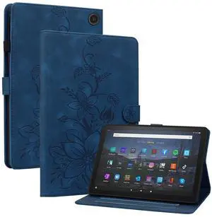 KEFBWAO Case for Amazon Fire Max 11 Tablet (13th Generation, 2023 Release), Magnetic Clasp Stand Premium PU Leather Cover with Pen Holder for Fire Max 11 Cases, Blue