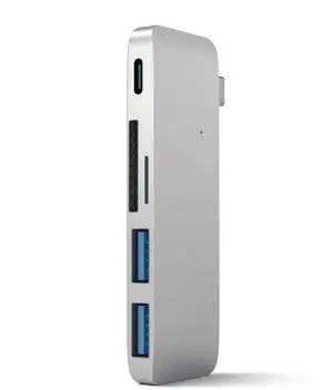 Satechi USB C Hub Adapter 5 in 1, USB C Dongle with 3 USB-A Data Ports, Micro/SD Card Readers, USBC Hub MacBook Pro/Air M1 M2 M3, Dell, HP, Surface, Lenovo - Silver