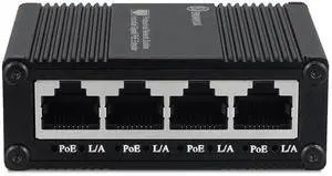 ENIANHUA Mini Gigabit PoE Extender, IEEE802.3af/at/bt Network PoE Switch Signal Extender, 10/100/1000Mbps, Support PoE Network Extension 100m(328ft), Plug and Play, for Security Systems IP Camera