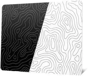 XVX Glass Mousepad for Gaming, Topographic Hard Gaming Mouse pad, Professional Large Mouse Mat 410mm*310mm, Special Glass Surface with Improved Precision and Speed