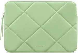 Comfyable Slim Cute Laptop Sleeve 13 Inch 14 Inch Compatible for MacBook Air M4 2025, MacBook Pro 13"-14" M4 M3 M2 M1, Quilted Faux Leather Computer Carrying Mac Case