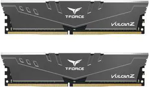 TEAMGROUP T-Force Vulcan Z DDR4 16GB Kit (2x8GB) 3600MHz (PC4-28800) CL18 Desktop Memory Module Ram TLZGD416G3600HC18JDC01 - Gray
