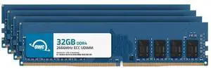 OWC 128GB (4x32GB) DDR4 2666MHz PC4-21300 CL19 2RX8 ECC Unbuffered UDIMM 1.2V 288-pin Workstation Server Memory RAM