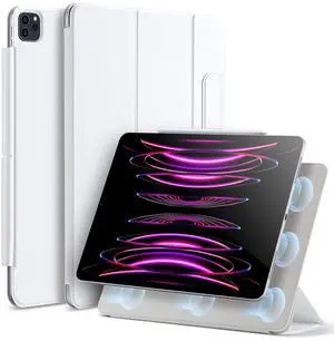 ESR for iPad Pro 12.9 6th/5th/4th Gen, iPad Air 13 Inch Case M3/M2 (2025/2024), Powerful Magnetic Attachment, Slim Trifold Stand Case, Supports Pencil Pro & USB-C, Rebound Series, Brilliant White
