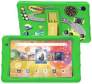 Contixo 8-inch Kids Tablet - K80A Learning Tablets, Disney eBook Pre-Installed (Value $350), Educator Academy APPs, Parental Controls, Android 13, 32GB, Kid-Proof Case w/ & Stylus, Ages 3-12 - Green