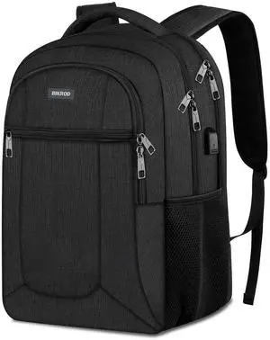 BIKROD School Backpacks for Teen Boys, Backpack for Men and Women,Water Resistant Back Pack Fit 15.6 Inch Laptop with USB Charging Port, Business Anti Theft Sturdy Computer Bag Gift