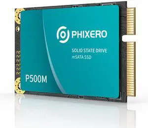 PHIXERO P500M SATA  1TB mSATA SSD 6Gb/s Mini Internal Solid State Drive up to 550MB/s for Laptop PC Desktop